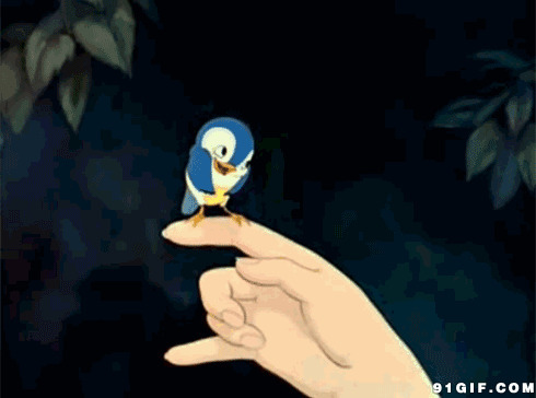 蓝色小鸟说声早上好动画图片