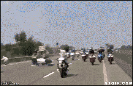 摩托车表演失误图片
