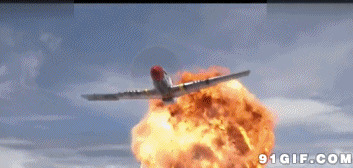 飞机空中交火爆炸图片