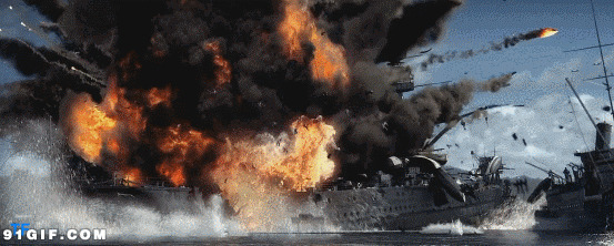 舰艇海上起火爆炸图片