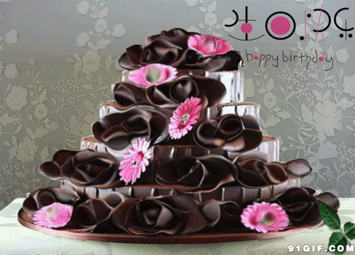 巧克力花瓣蛋糕图片