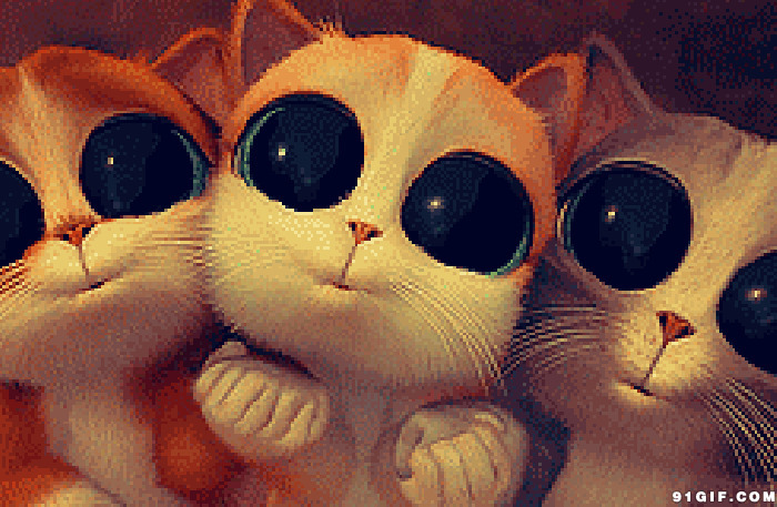卡通猫猫眼神图片