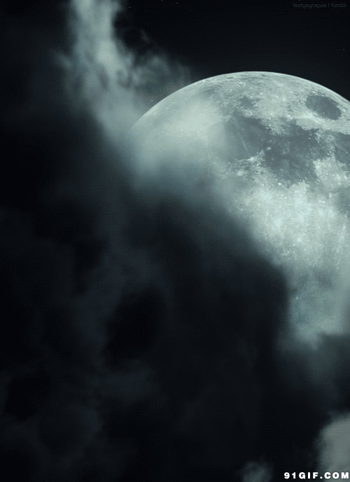 乌云盖月亮gif图片