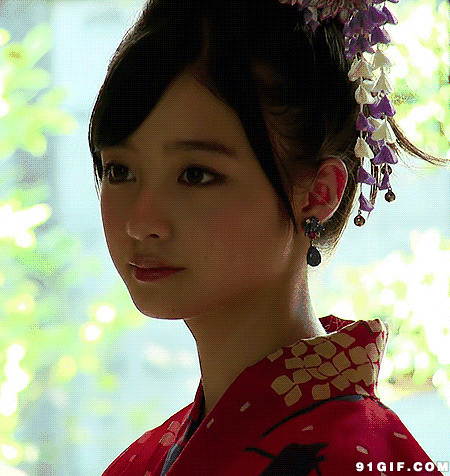穿和服日本少女图片