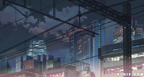 城市夜景动画图片