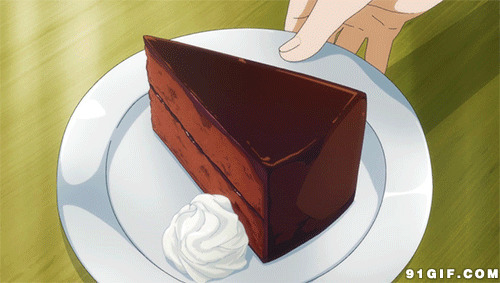 上一份巧克力蛋糕卡通动态图