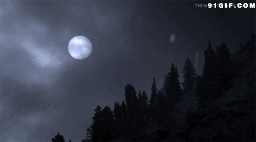 夜空中的月亮图片
