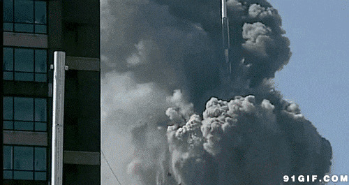 911美国高楼崩塌动态图