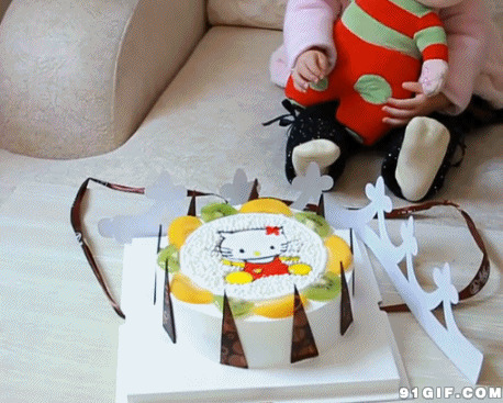 儿童生日蛋糕动态图片
