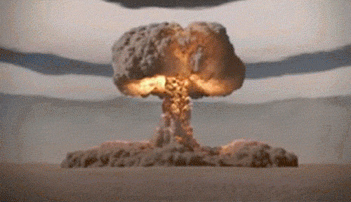 原子弹爆炸蘑菇云闪图
