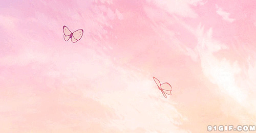 两只纷飞的蝴蝶动漫图片