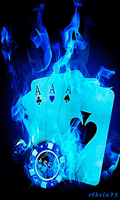 蓝焰扑克牌闪图