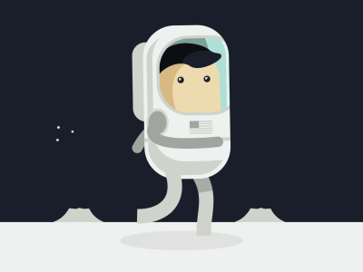 宇航员太空遨游动画图片