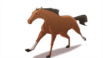 马儿奔跑动画gif素材