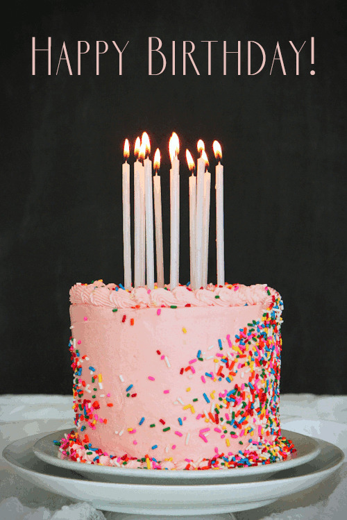 生日烛光蛋糕gif图