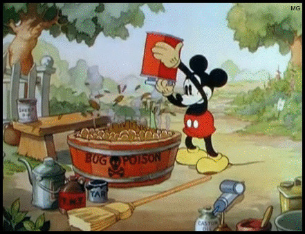 米老鼠倒杀虫剂动画图片