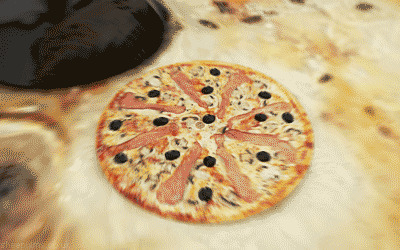 无穷尽的披萨gif图