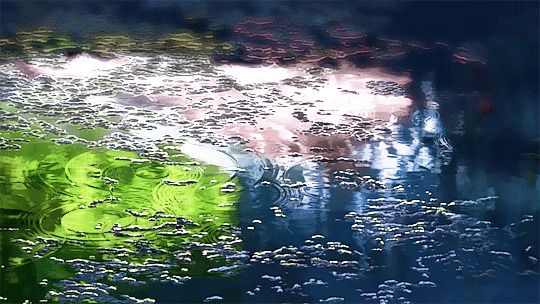 湿漉漉的路面动画图片