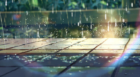 雨水拍打路面动画图片