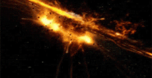 星球相撞爆炸动态图片