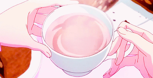 端杯热奶茶动画图片