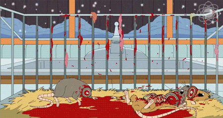 小老鼠吐血身亡卡通动态图片