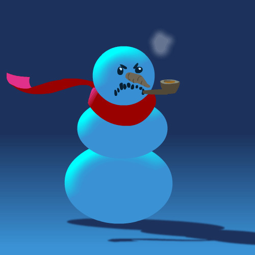 奔跑的雪人动画图片