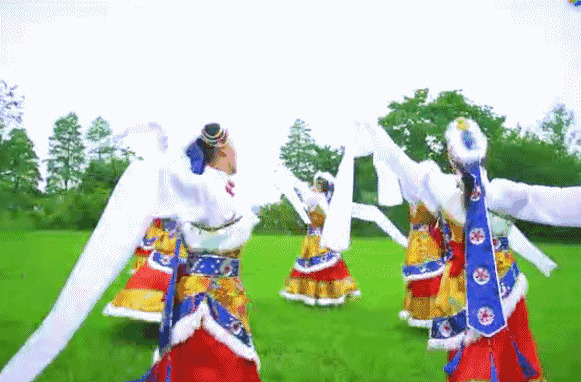 蒙古少女舞蹈动态图片