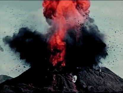 火山爆炸动态图片