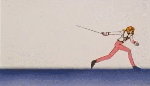 两个女人击剑动画图片
