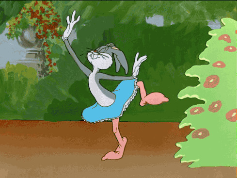 卡通兔子跳舞动态图