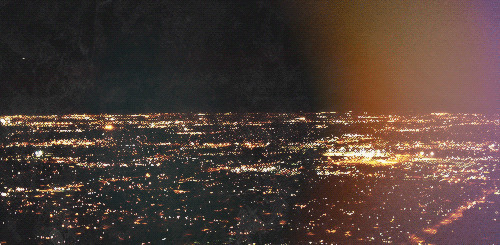 绚丽都市夜景gif图