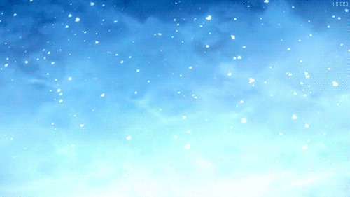 漫天飘落的雪花动画图片