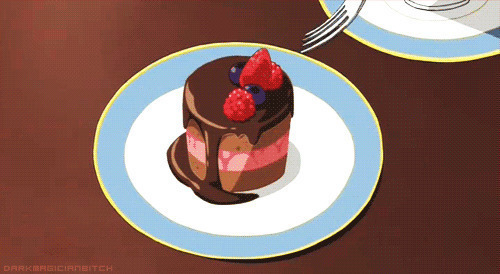 草莓巧克力蛋糕动画图片