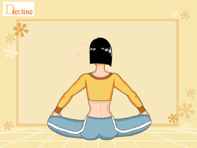 动画演示瑜伽锻炼gif图片