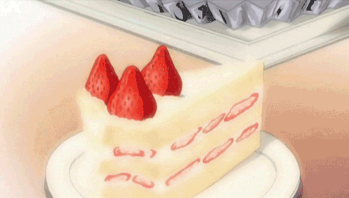 草莓小蛋糕动画图片