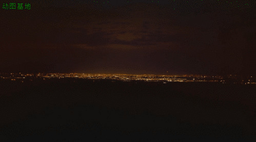 城市夜晚的景色动图
