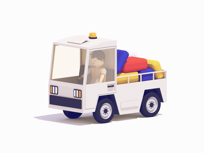 小货车司机动画图片