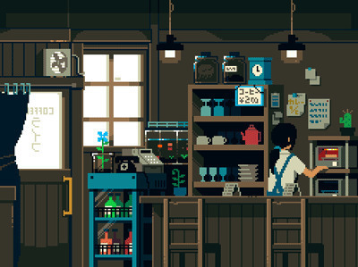 冷清的酒吧动画图片