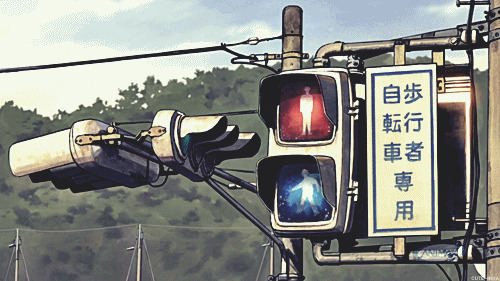 日本交通信号灯动画图片