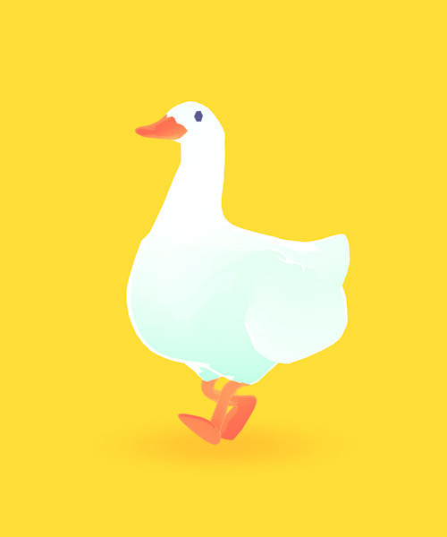 快乐的鸭子动画图片