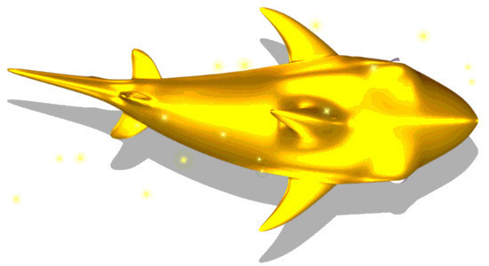 金灿灿的金龙鱼GIF图片
