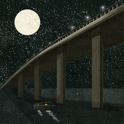 月下的高架桥GIF素材图片