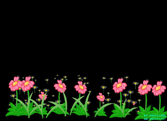 一排盛开的鲜花GIF素材