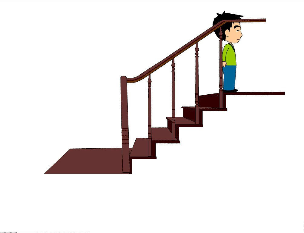 人物走上楼梯动画图片