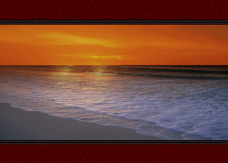 夕阳与大海GIF图片