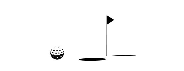 高尔夫球入洞GIF素材图片