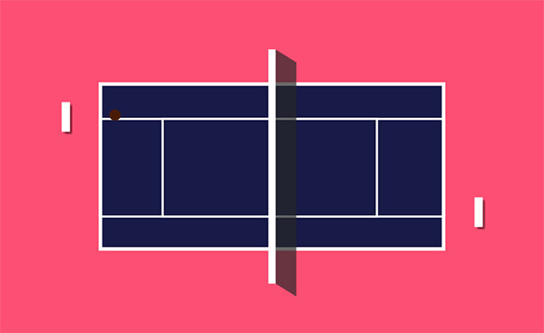 动漫模拟乒乓球GIF图片