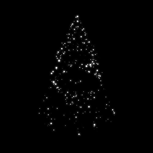 闪亮的简约圣诞树GIf素材