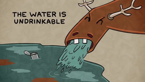 此处的水不能喝动画图片